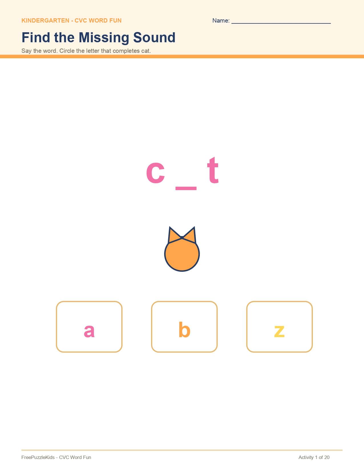 CVC Word Fun – worksheet preview page 2