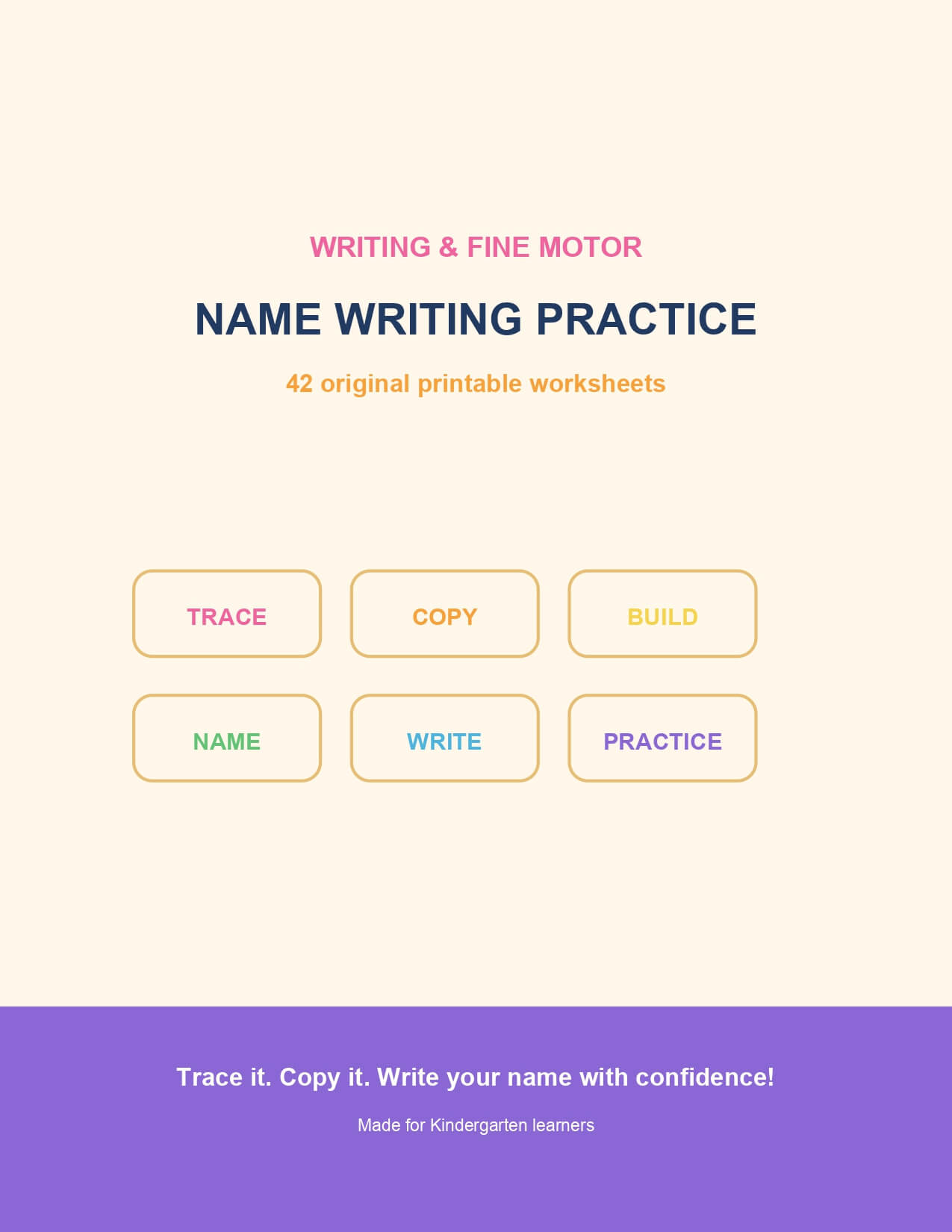 Name Writing Practice – printable educational resource