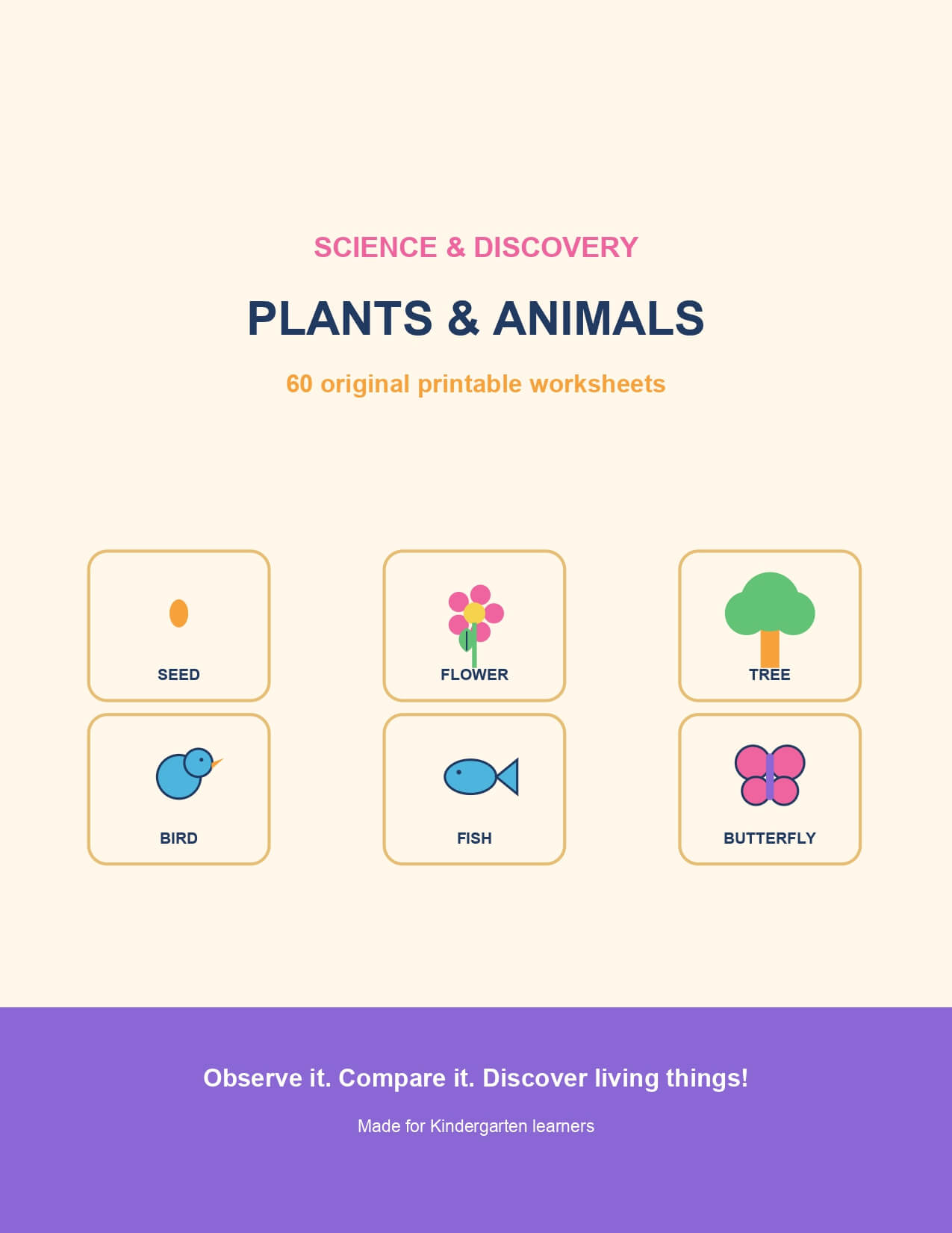 Plants & Animals – printable educational resource