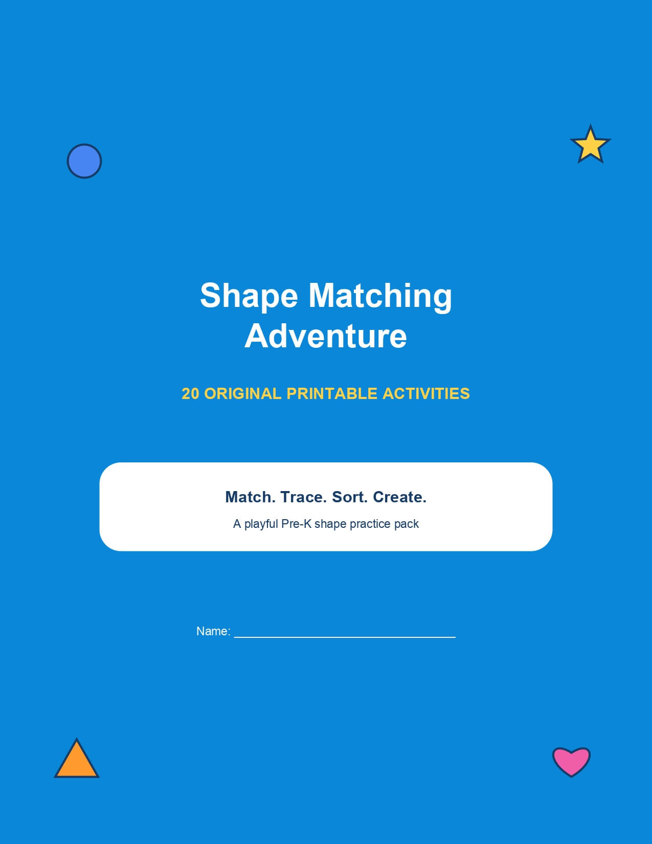 Shape Matching Adventure – printable educational resource
